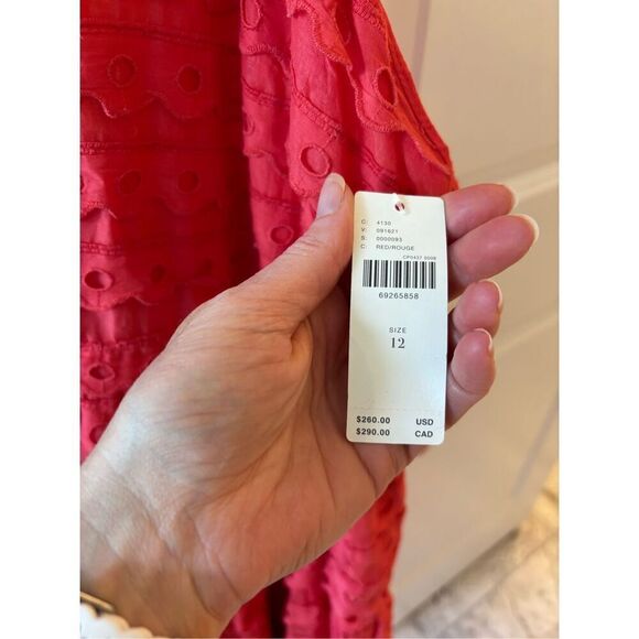 NWT ANTHROPOLOGIE MAEVE EYELET MIDI DRESS, $260 Sz 12 - Picture 7 of 12